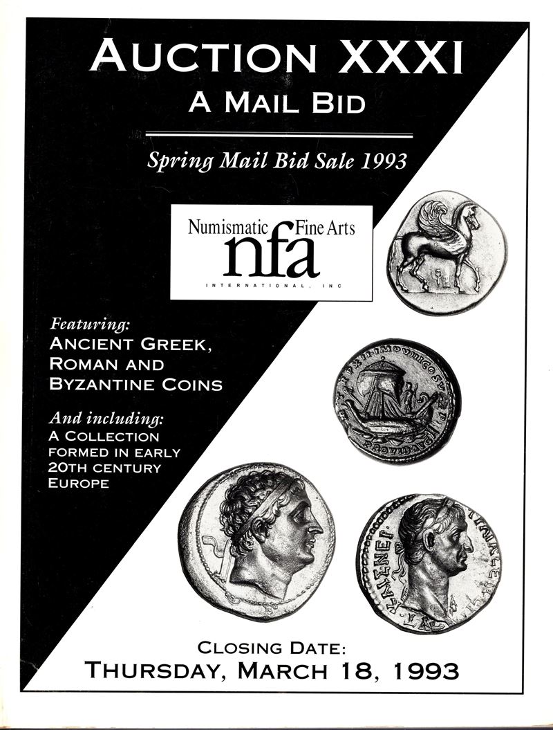 Catalogo d'Asta XXXI di Numismatic Fine Arts, Monete Antiche e Collezioni Storiche