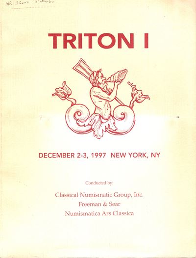 CNG - FREMAN & SEAR, Catalogo d'asta Triton I: Monete romane e greche