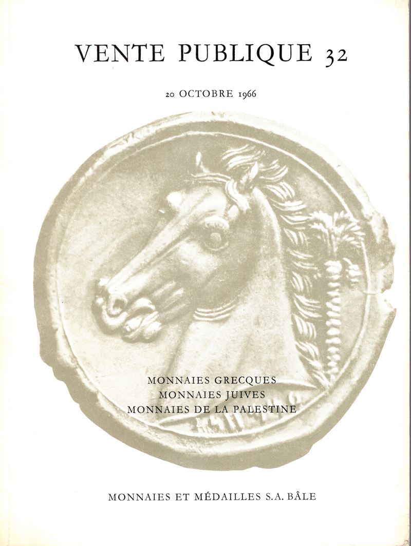 Asta pubblica di MUNZEN UND MEDAILLEN, Monete greche, ebraiche e della Palestina, Basilea, 20 Ott...