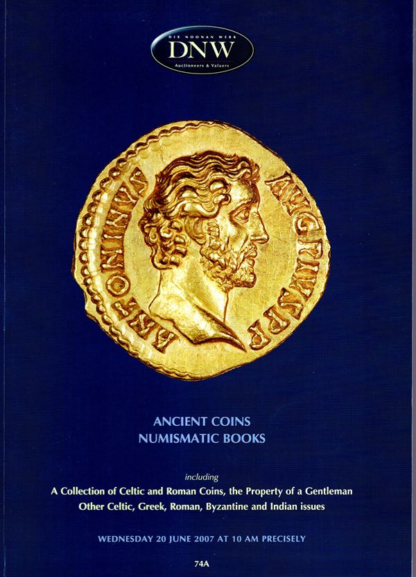 DNW  - London, 20 - June, 2007. Ancient coins, numismatic books. Pp non num. lots 610, illustrazioni a colori nel testo. Legatura ed. ottimo stato.