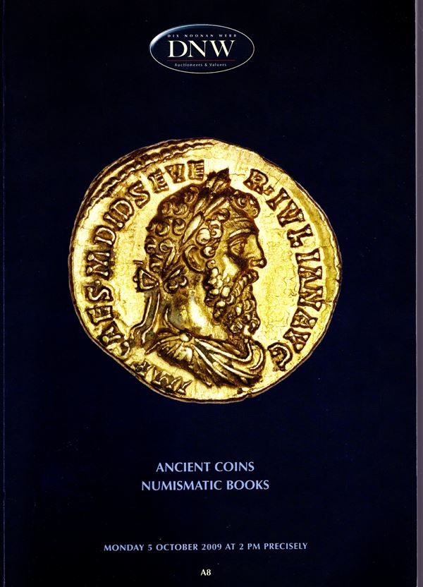 DNW - London, 5 - October, 2009. Ancient coins, numismatic books. Pp non num. lots 5281 - 6266, tutti illustrati a colori nel testo. Legatura ed. buono stato.