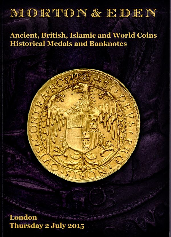MORTON & EDEN - London, 2 - July, 2015. Ancient,British, Islamic and World coins, Historial medals and banknotes. Pp non num. lots 643, illustrati a colori nel testo. Legatura ed. ottimo stato.