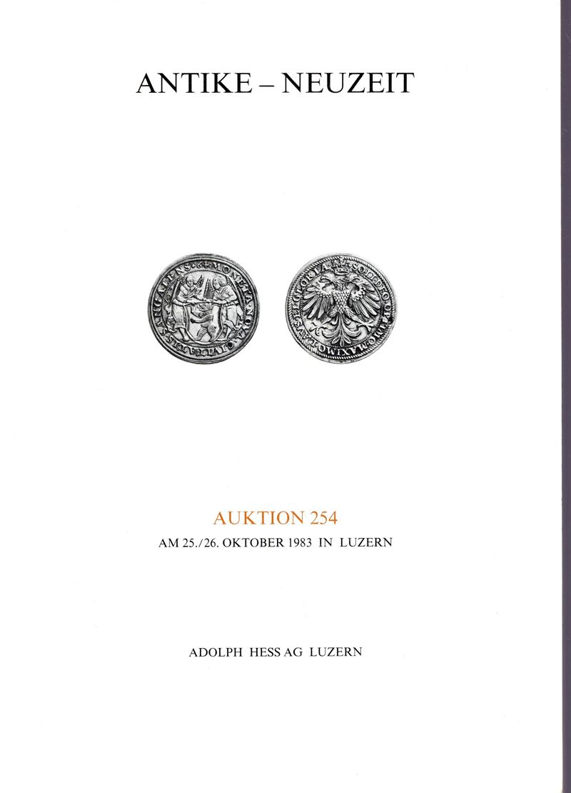 HESS Adolph AG, Catalogo d'asta 254: Monete greche e bizantine, monete islamiche, medaglie masson...