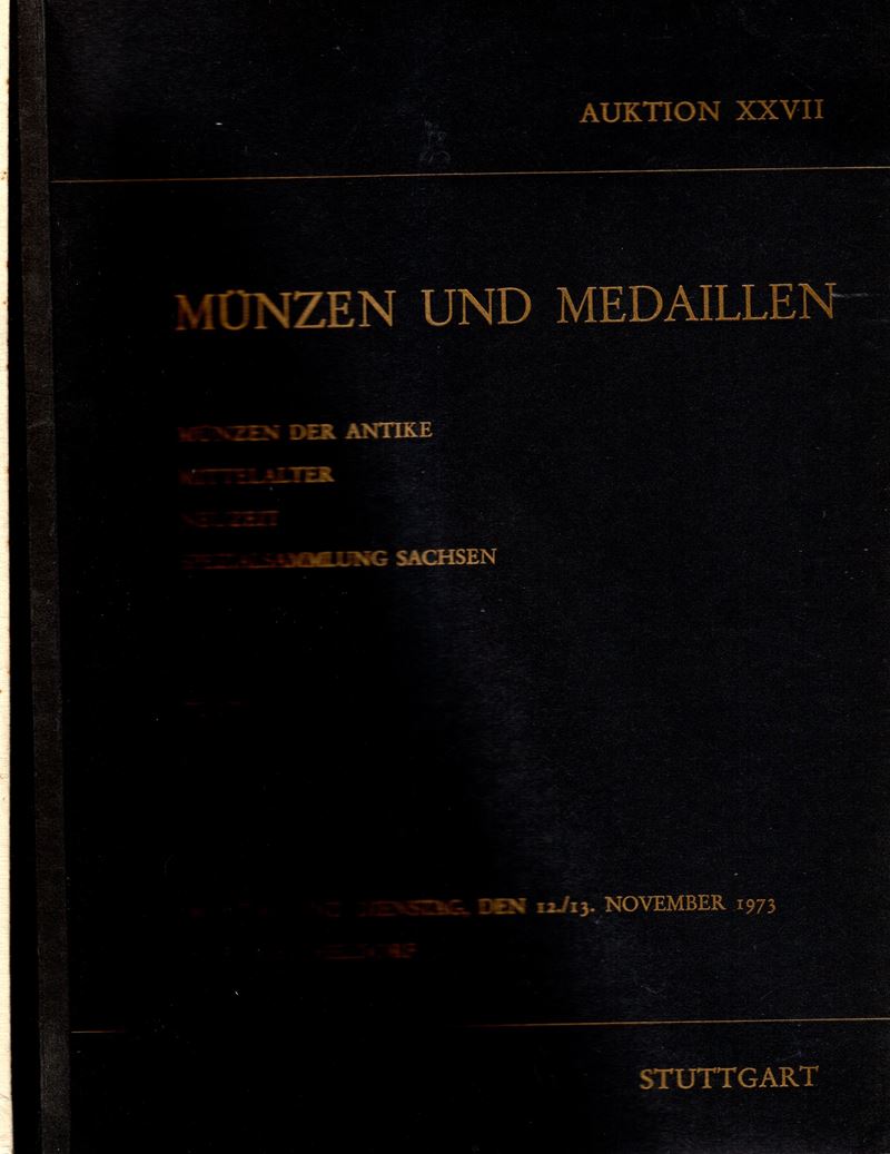 KRICHELDORF H.H., Auktion XXVII: Munzen der antike, mittelater, spezialsammlung Sachsen