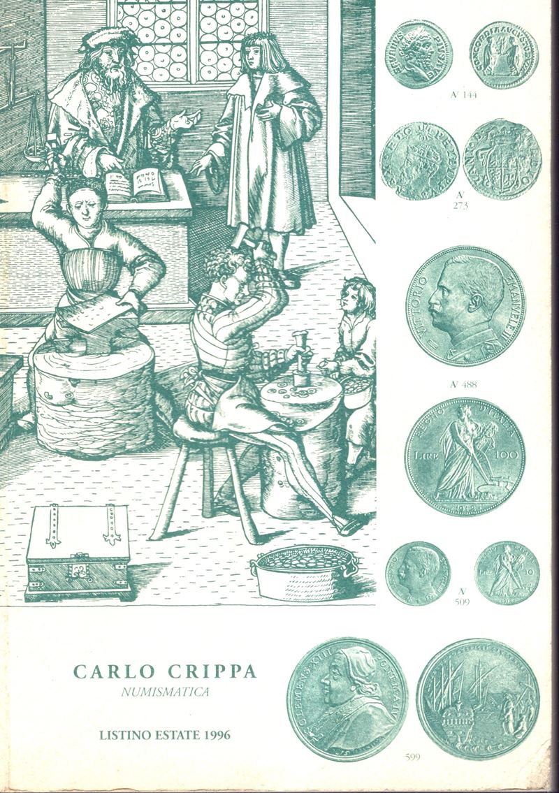 CRIPPA Carlo, Listino a prezzi fissi - Monete e Libri di Numismatica, Milano, Estate 1996