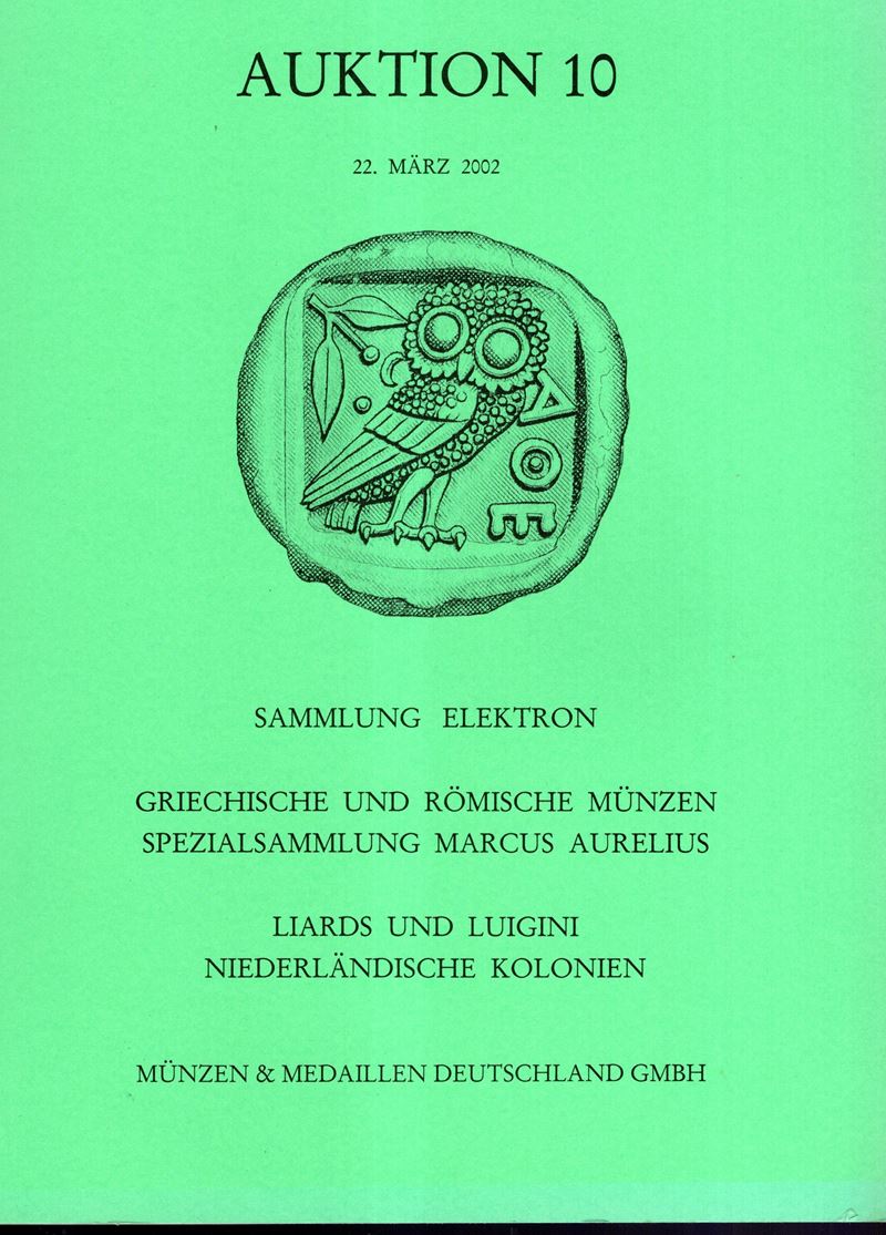 Catalogo di asta, MUNZEN & MEDAILLEN DEUTSCHALAND, Stuttgart, 22 marzo 2002