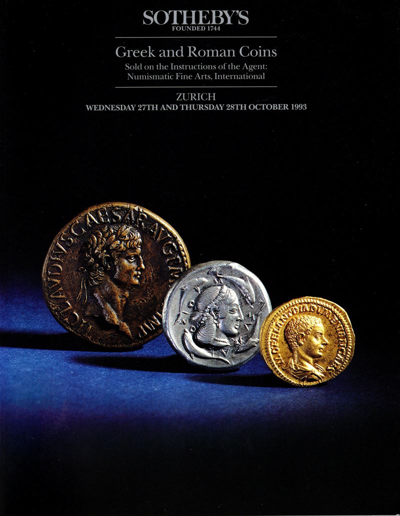 Sotheby’s, Catalogo d'asta di monete greche e romane, Zurigo 27-28 ottobre 1993