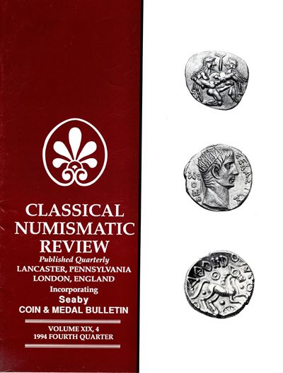 CNG - Seaby Bulletin, Volume XIX, Numero 4, 1994. Liste di prezzo fisso per monete antiche e mone...