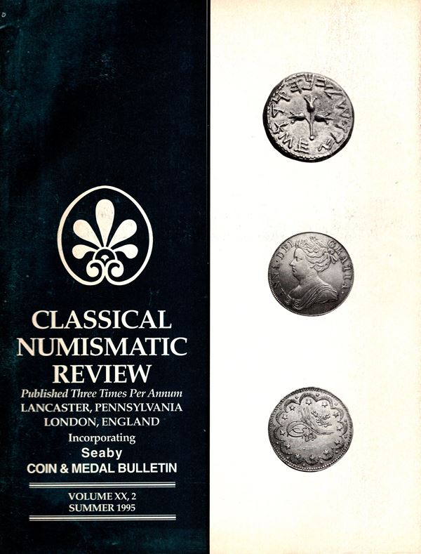 CNG - SEABY BULLETIN - Vol. XX, 2 - Summer, 1995. Liste price fixed. Ancient coins, World coins. Pp 60, lots 136 + altre, tutti illustrati. Brossura ed. buono stato.