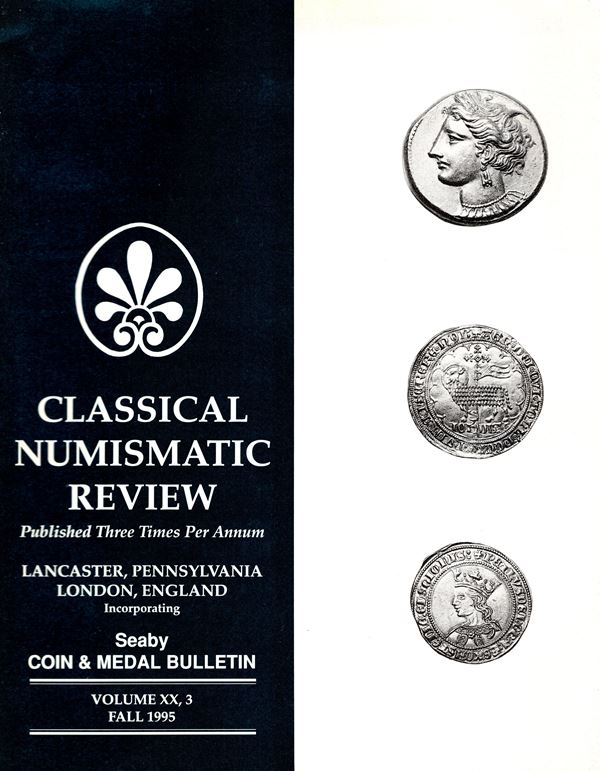 CNG - SEABY BULLETIN - Vol. XX, 3 - Fall, 1995. Liste price fixed. Ancient coins, World coins. Pp 60, lots 180 + altre, tutti illustrati. Brossura ed. buono stato.