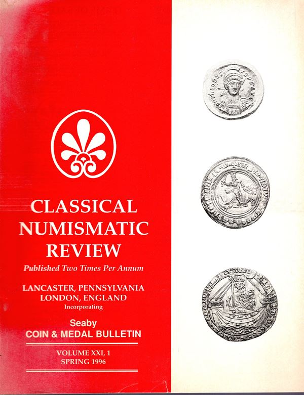 CNG - SEABY BULLETIN - Vol. XXI, 1 - Spring, 1996. Liste price fixed. Ancient coins, World coins. Pp 61, lots 158 + altre, tutti illustrati. Brossura ed. buono stato.