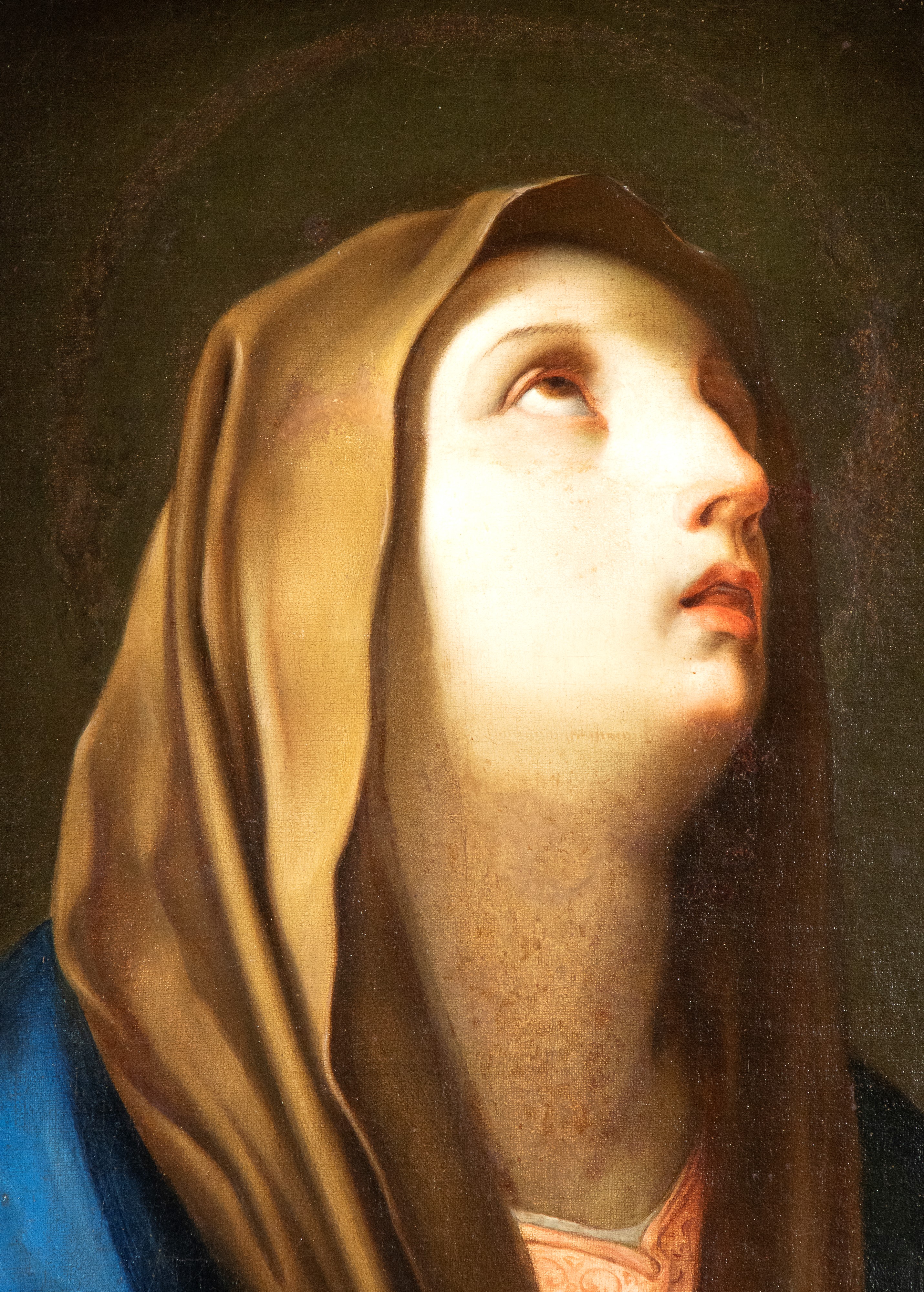 Scuola italiana del XIX secolo, Madonna Orante, olio su tela