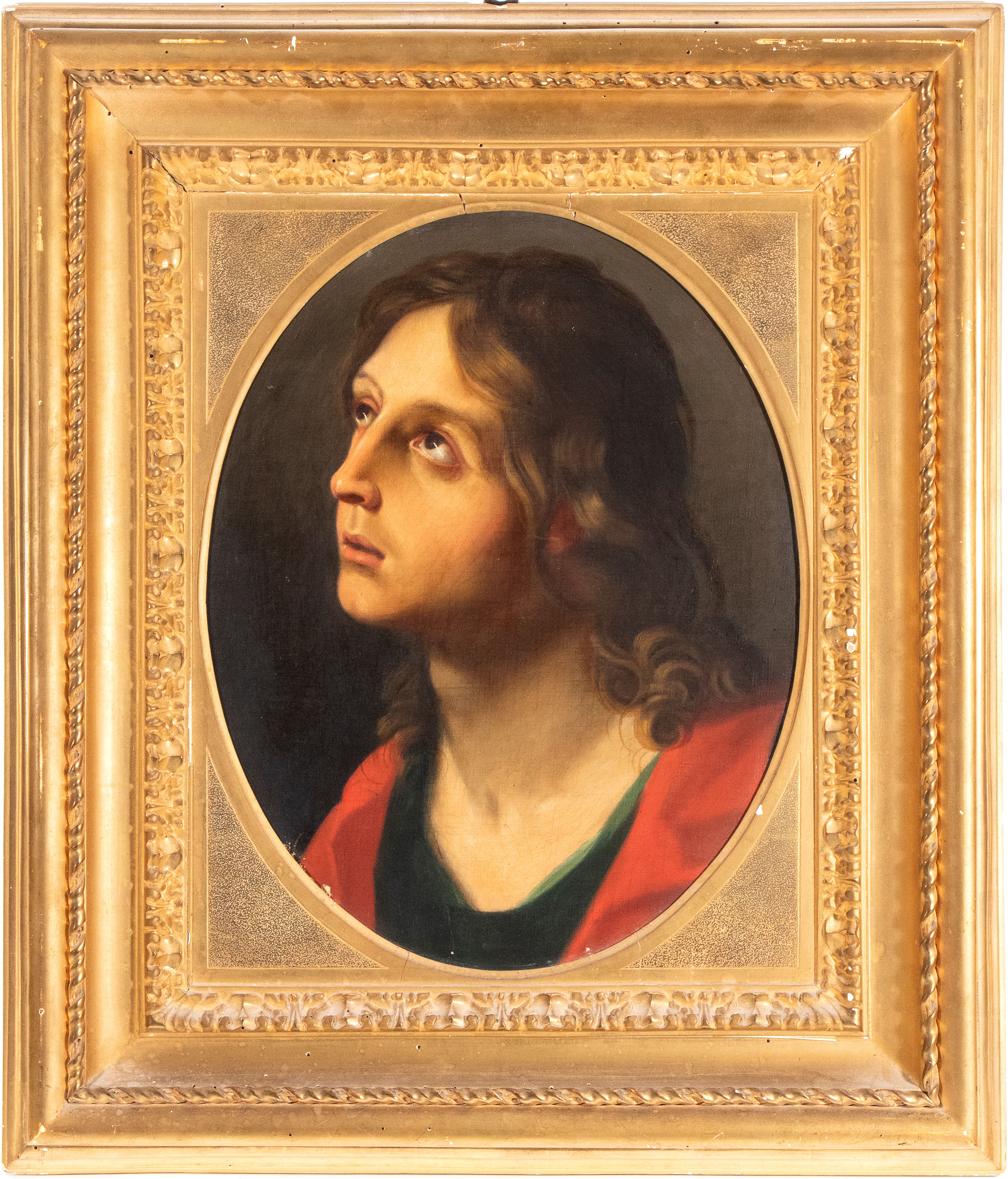 Scuola Emiliana, Ritratto di San Giovanni Evangelista, olio su tela