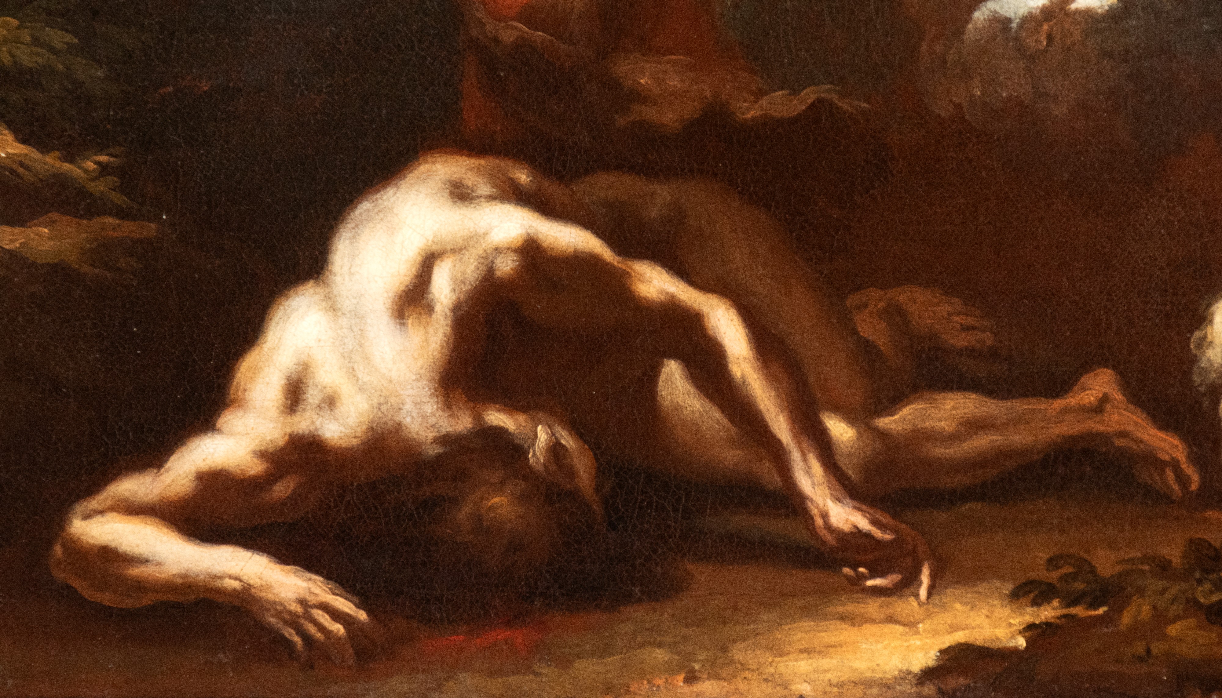 a) Adamo ed Eva; b) Caino e Abele. Coppia di dipinti