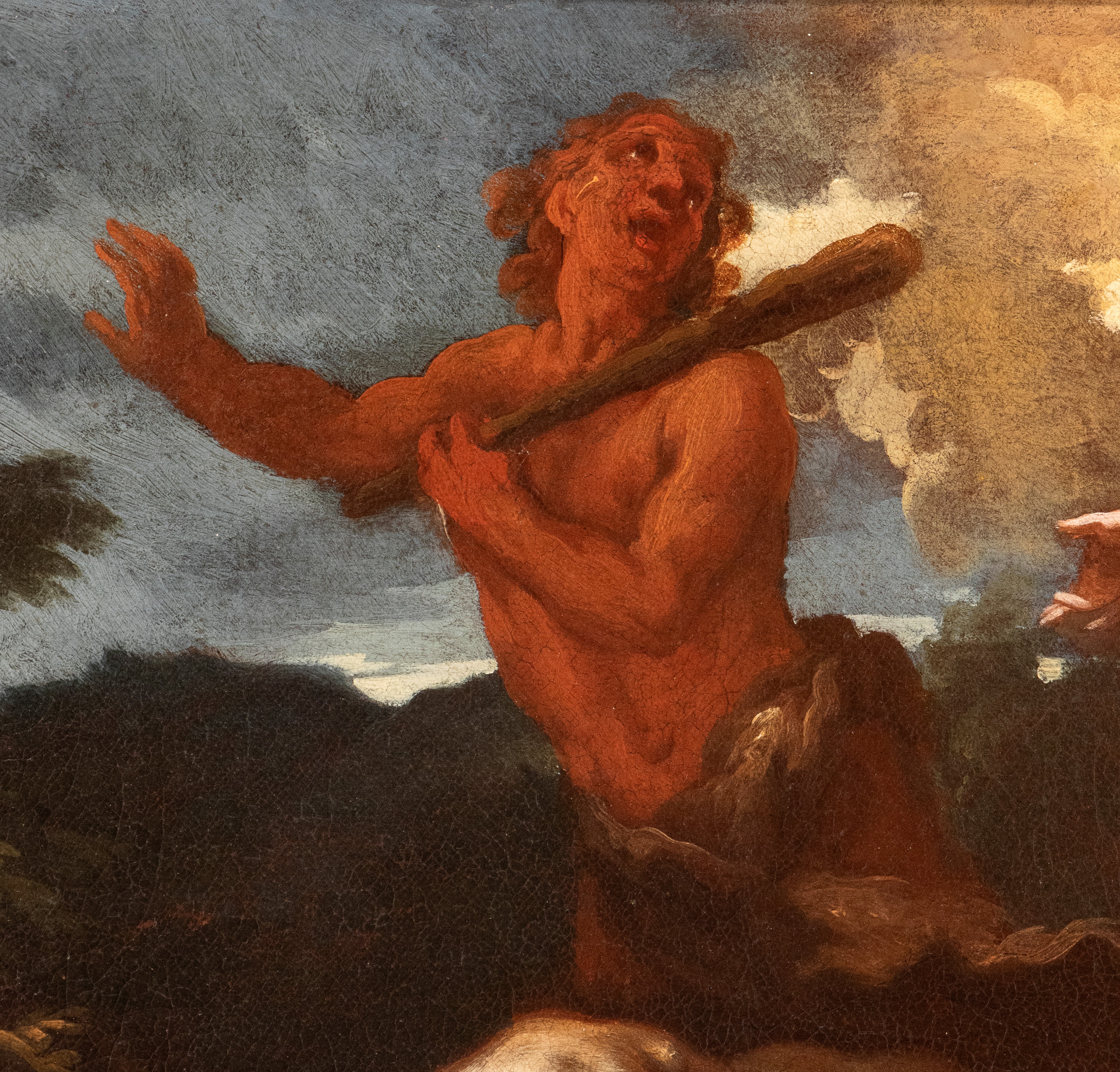 a) Adamo ed Eva; b) Caino e Abele. Coppia di dipinti