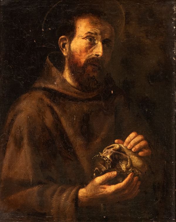 Artista attivo a Roma, prima metà XVII secolo - Penitent Saint Fancis