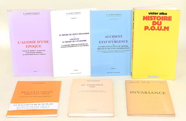 Champ Libre / Invariance / L’Achèvement in francese (7 volumi)