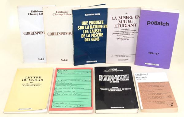 Potlach / Debord / Champ Libre in francese (9 volumi)