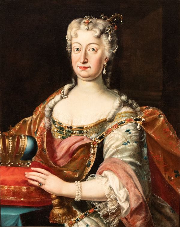 Artista austriaco, XVIII secolo - Portrait of the Empress Elisabeth Christine of Brunswick-Wolfenbüttel