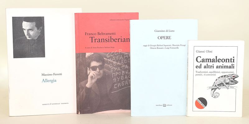Olmi, Camaleonti ed altri animali; Beltrametti, Transiberiano; di Lieto, Opere; Ferretti, Allegri...