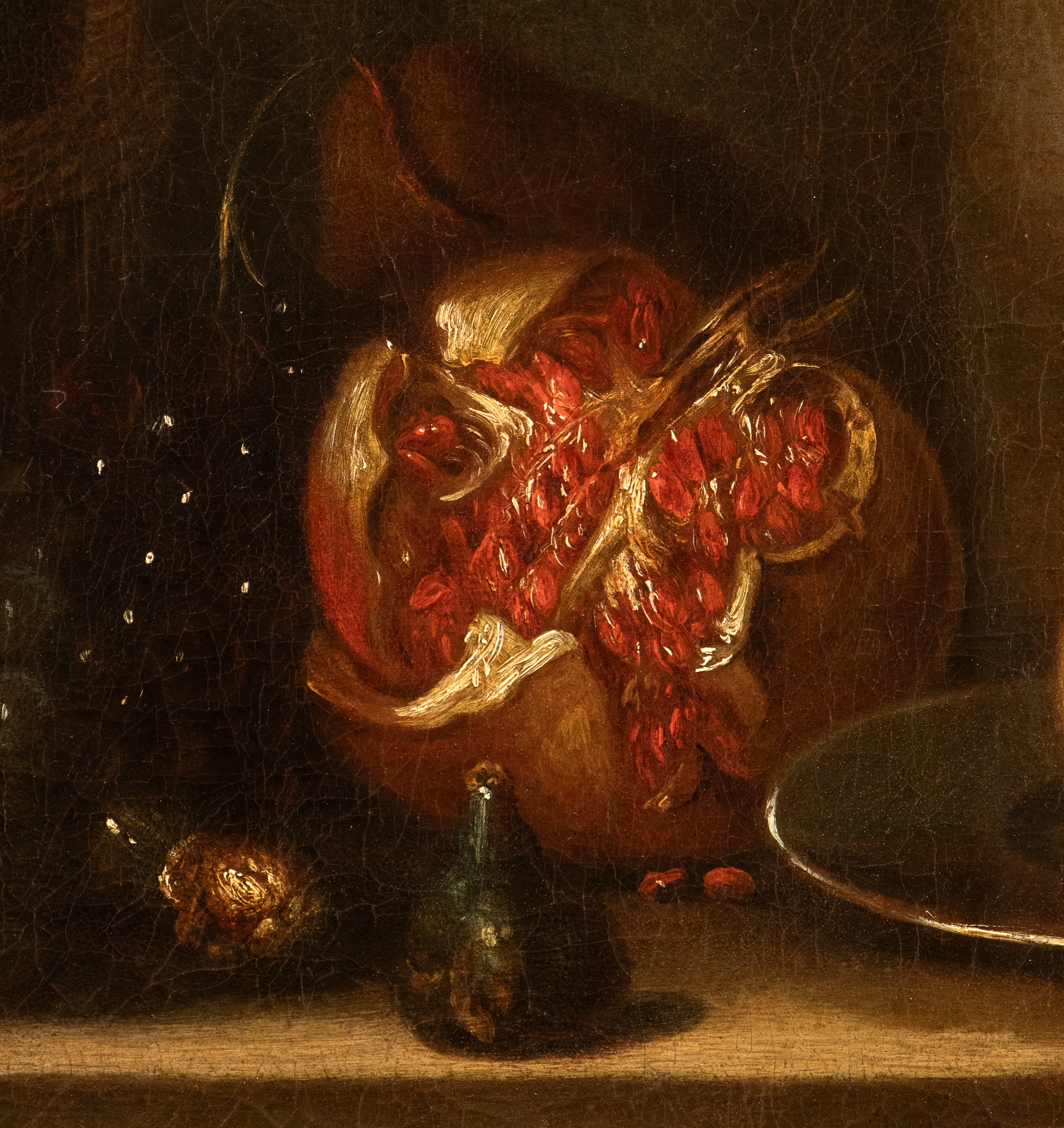 Natura morta con cesto di pomi, melagrane e limoni