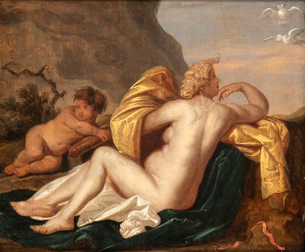 Jacob Gerritsz Cuyp - Venus in a landscape with a putto