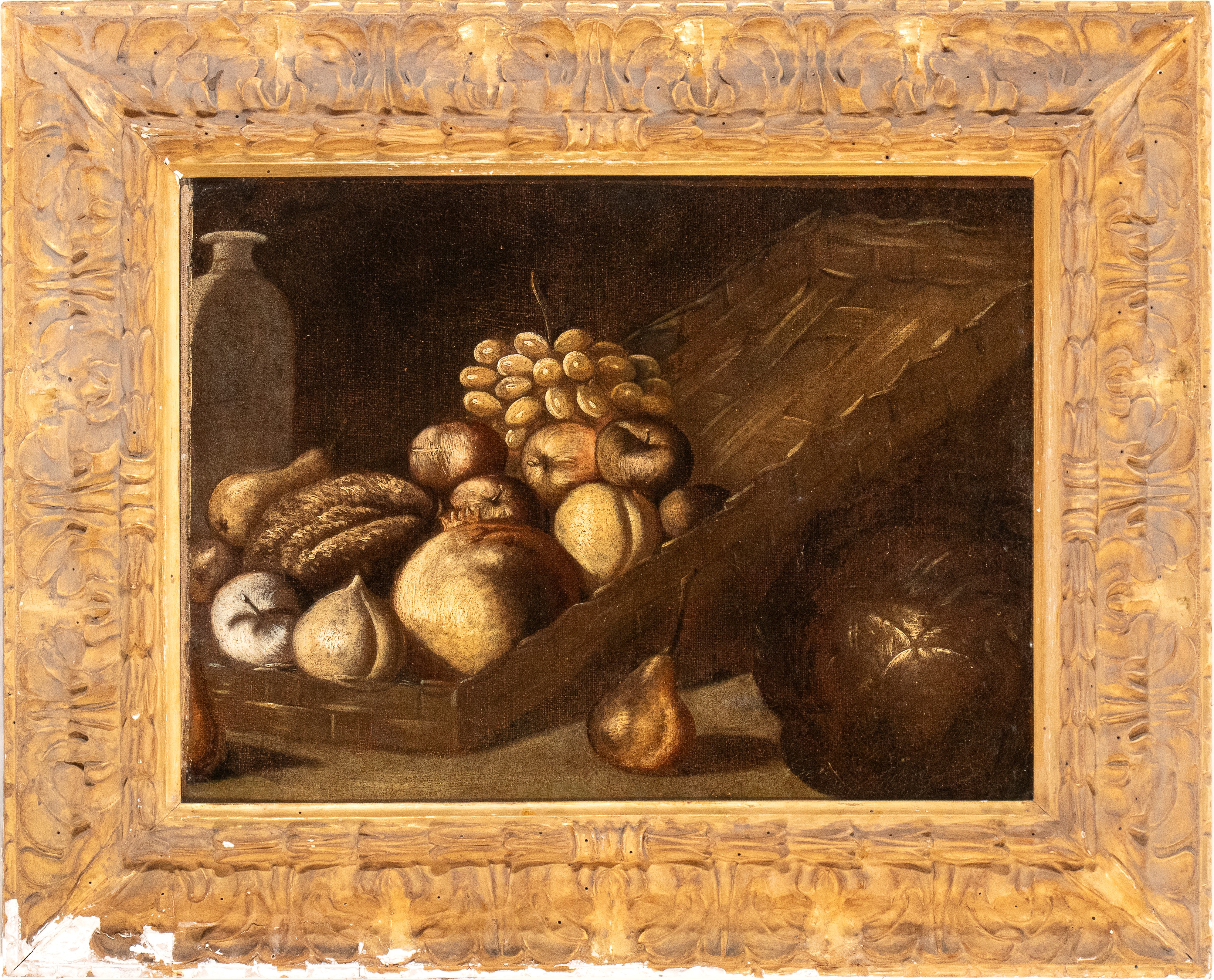 Natura morta di frutta in un cesto