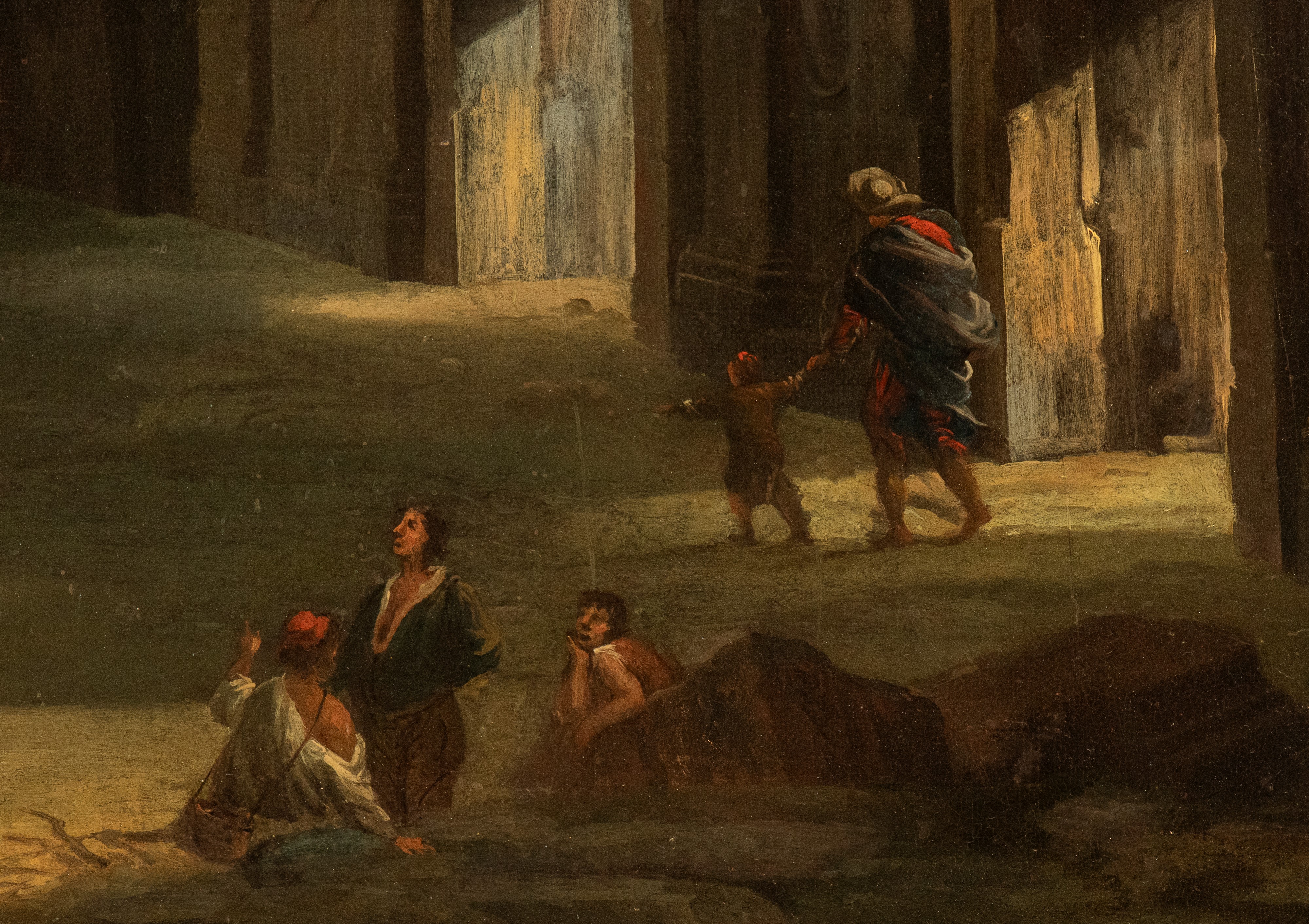 Capriccio architettonico con figure