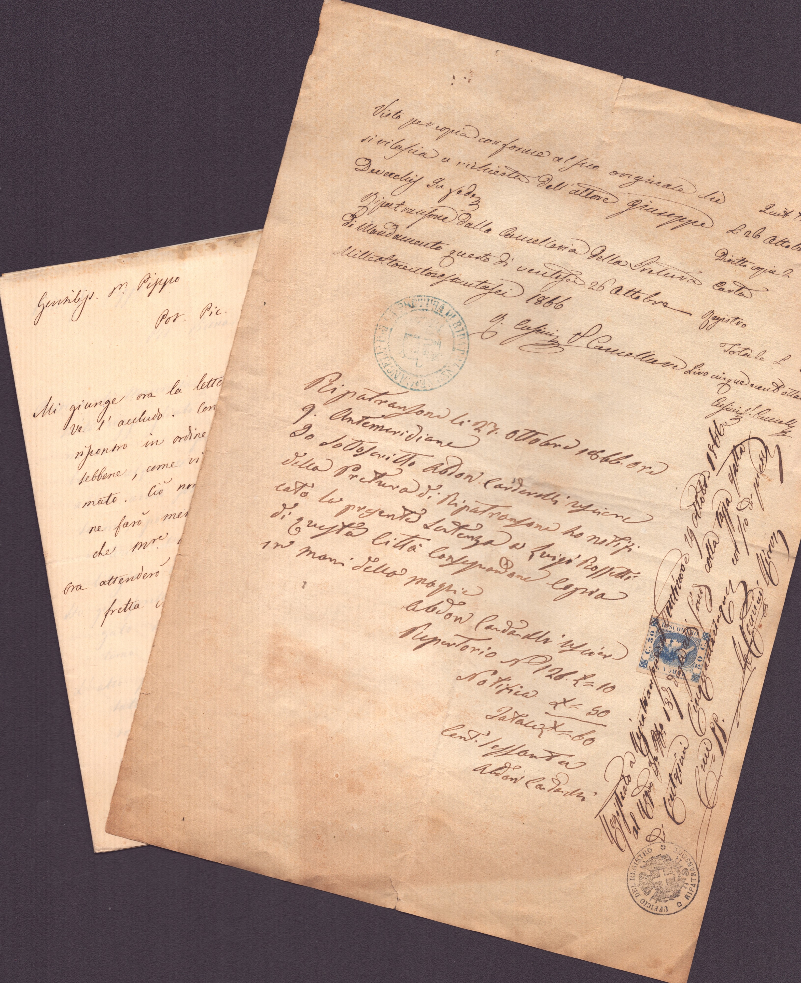 Corpo di più di 30 corrispondenze private su arte, archeologia cristiana e altri argomenti dell'a...