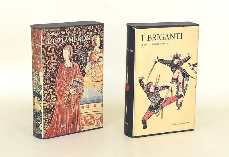 Margherita di Navarra, L'Eptameron e I Briganti - Antico romanzo cinese, 2 volumi in piena tela c...