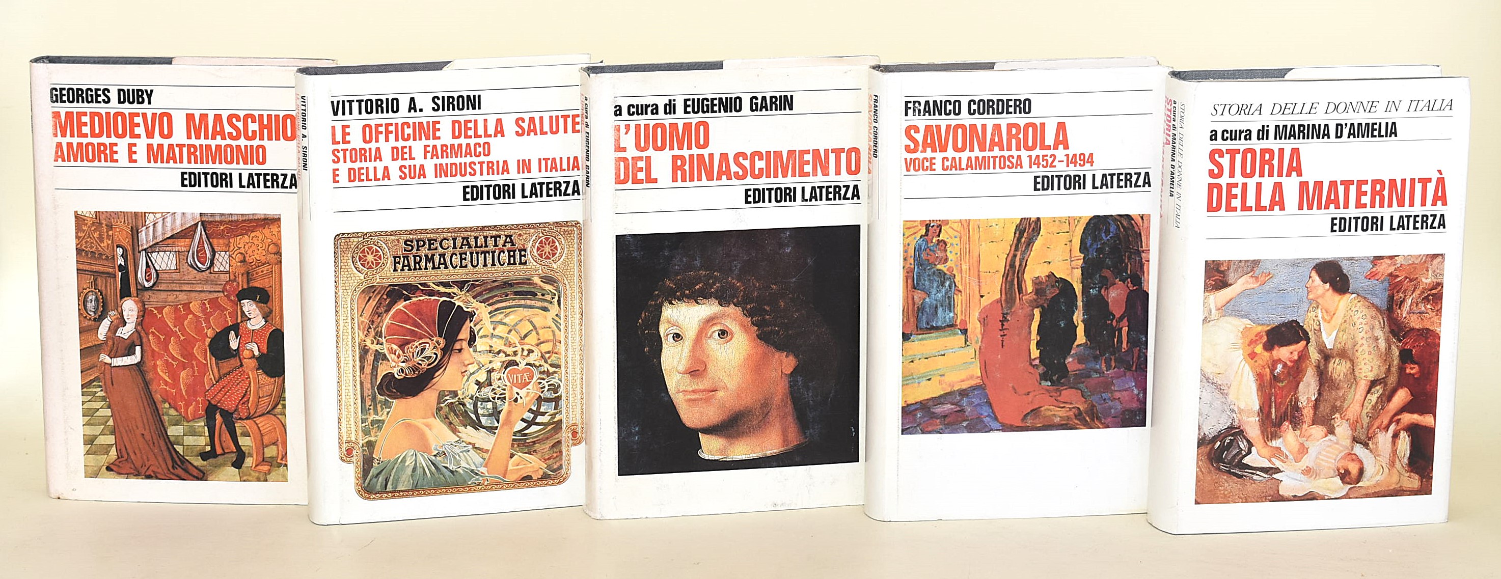 Editori Laterza, Collezione di 8 volumi di storia e cultura italiana