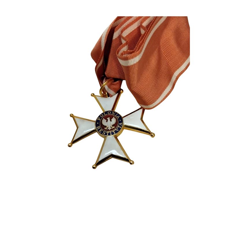 Polonia, Insegna di commendatore dell'Ordine della Polonia Restituta, 1944, metallo dorato e smal...