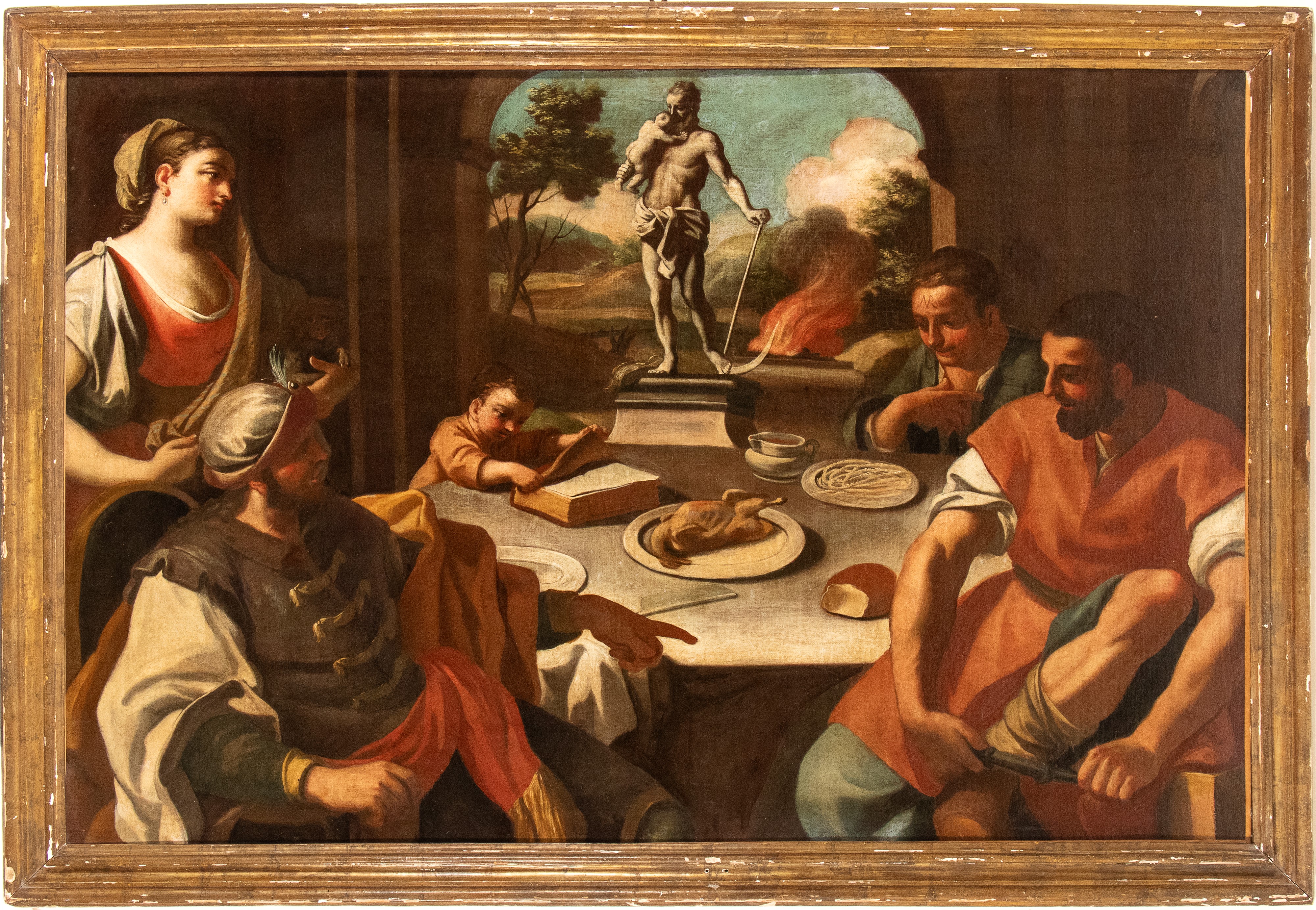 Scena allegorica con banchetto