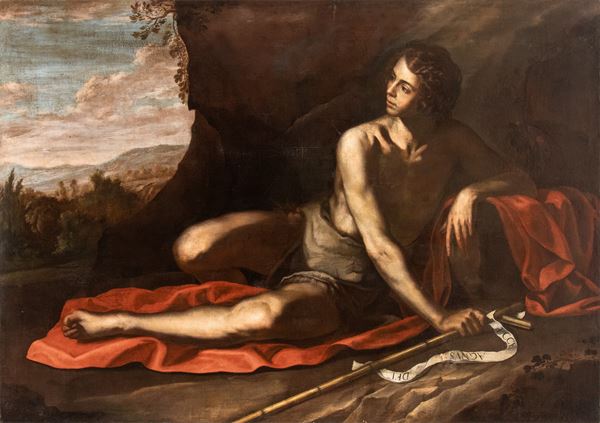 Artista attivo a Napoli, secondo quarto XVII secolo - Saint John the Baptist