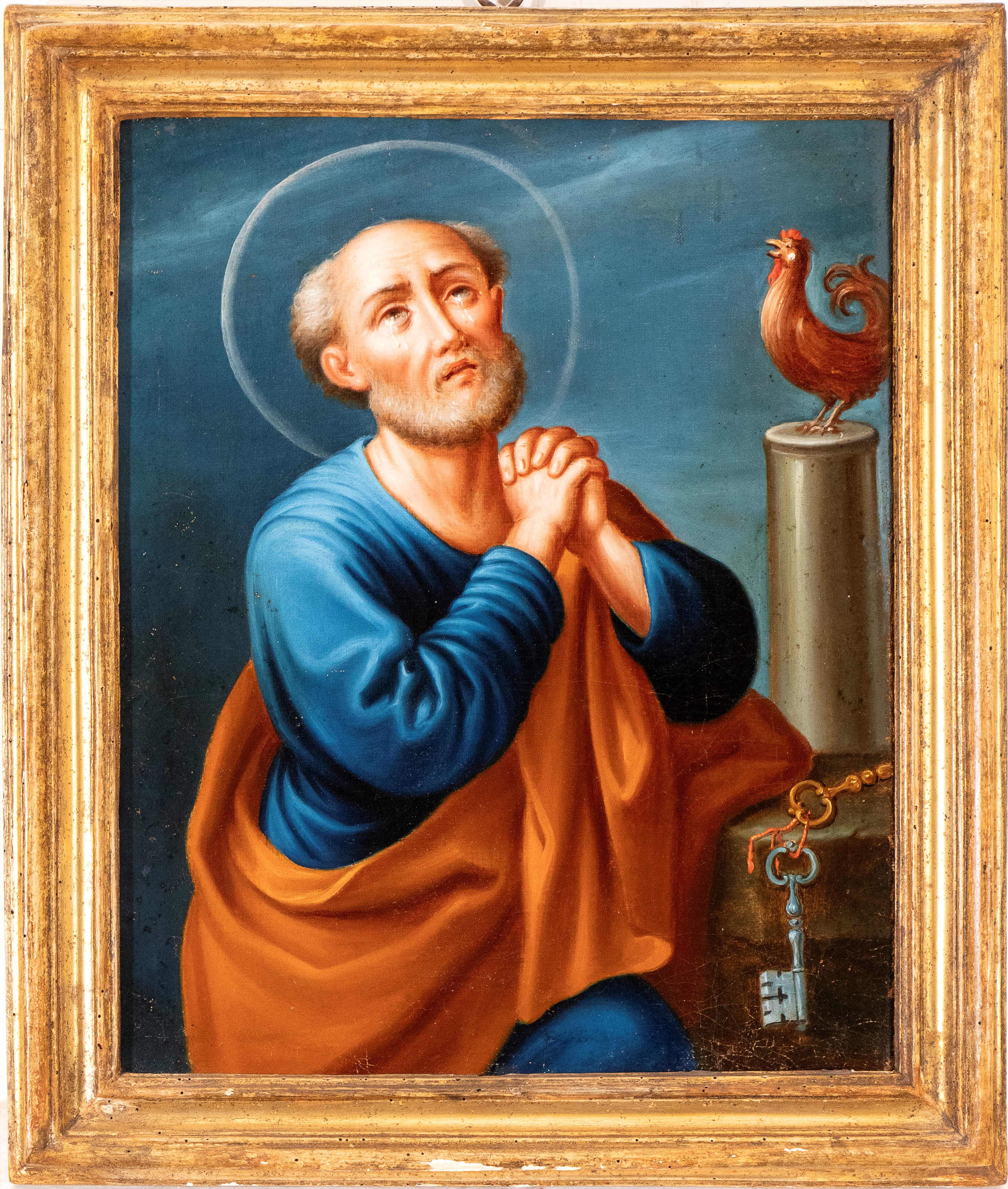 Artista Napoletano, XVIII Secolo - Autore non identificato, San Pietro in lacrime, olio su tela