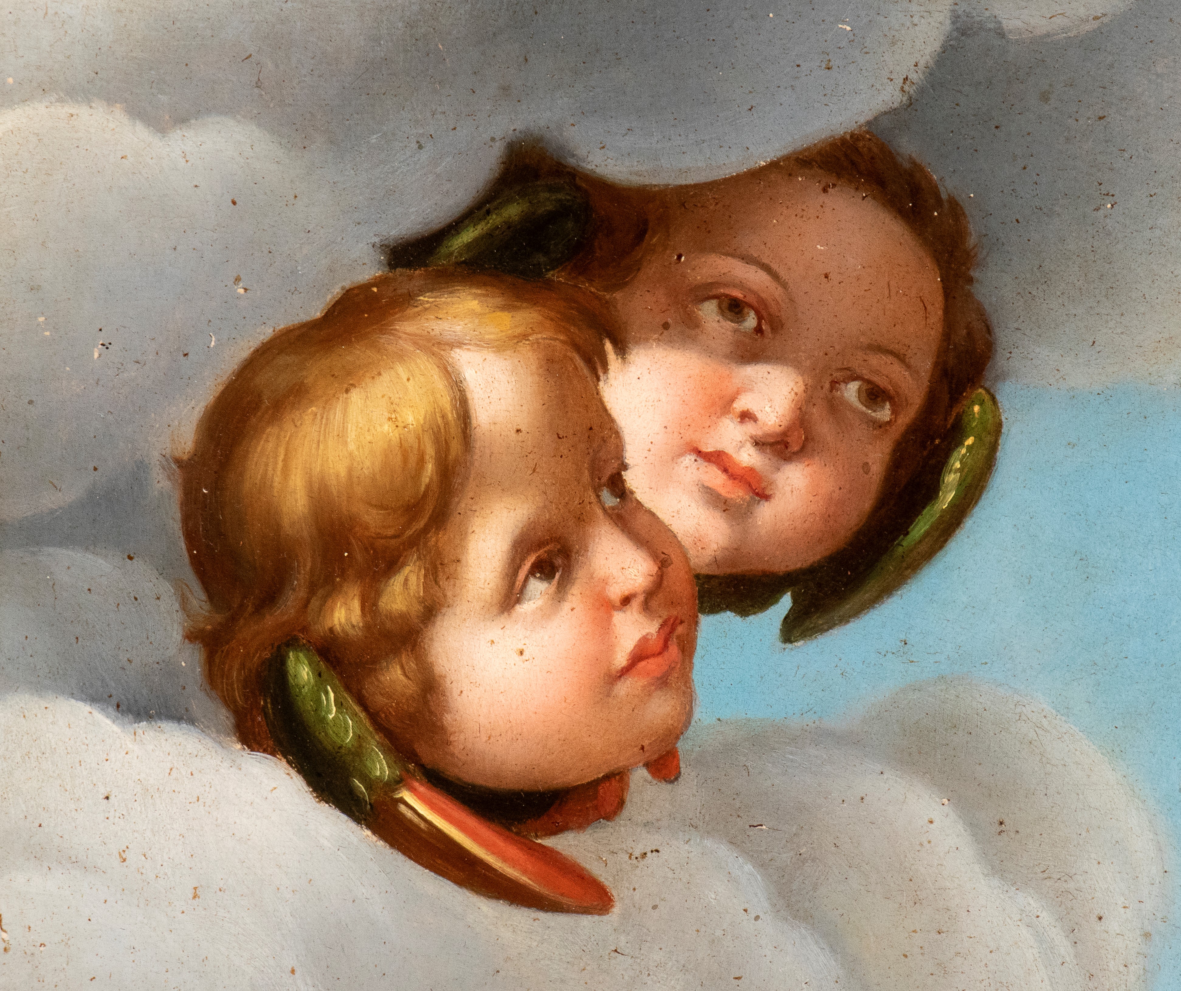 Giovanni Battista Salvi Sassoferrato - Madonna in gloria con il Bambino e gli angeli, olio su tel...