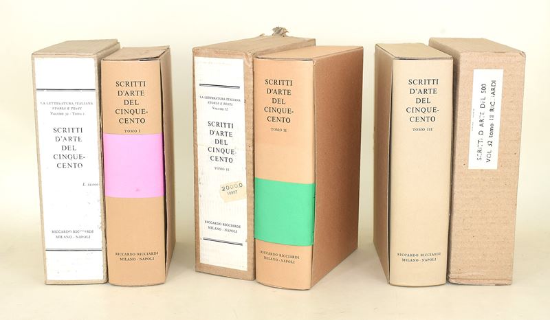 Ricciardi Editore, Scritti d'arte del Cinquecento, 3 volumi