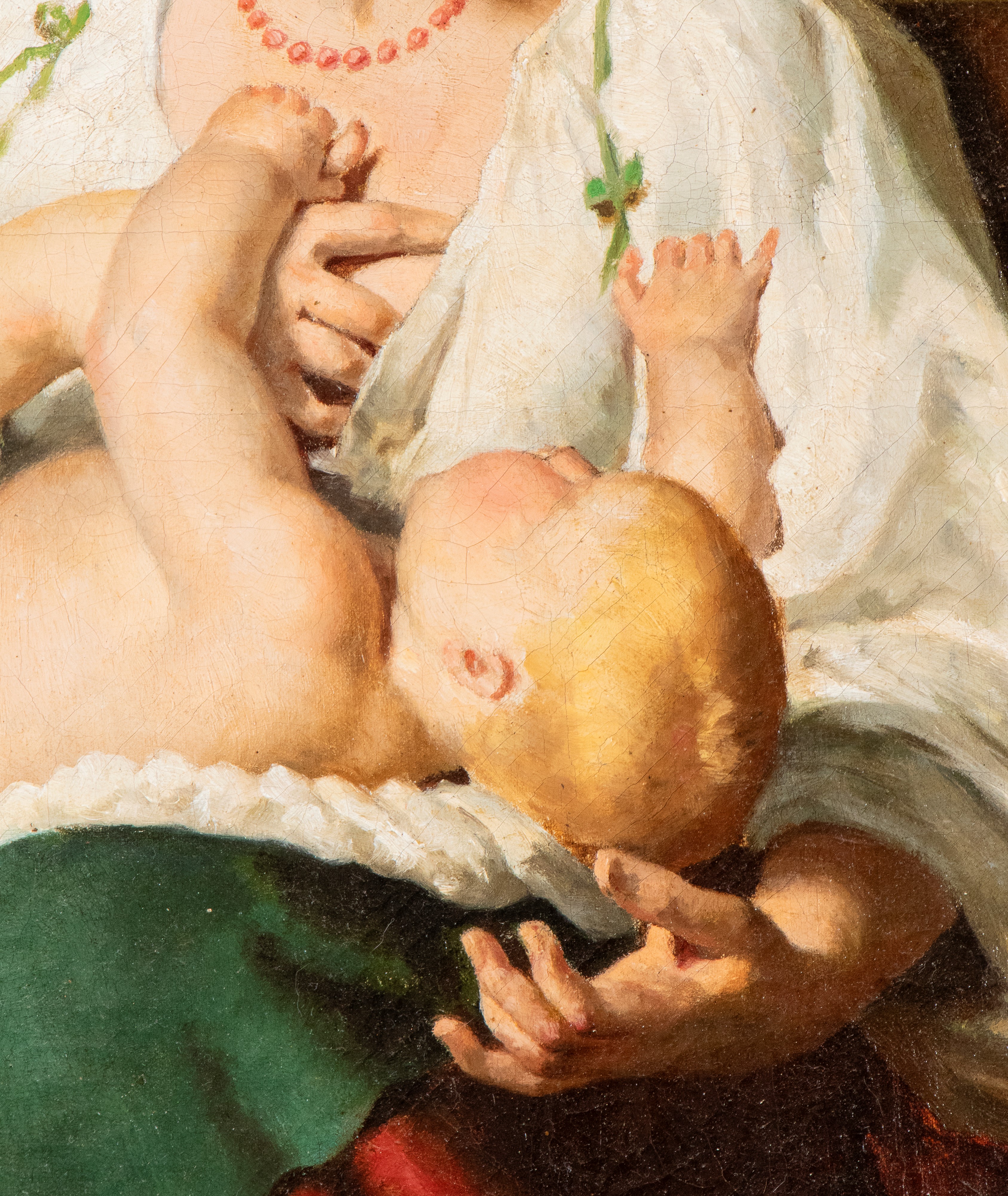 Alfred Van Muyden - Donna abruzzese che allatta un infante, olio su tela