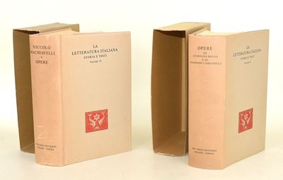 Ricciardi Editore, Opere di Niccolò Machiavelli, Giordano Bruno e Tommaso Campanella, 2 volumi