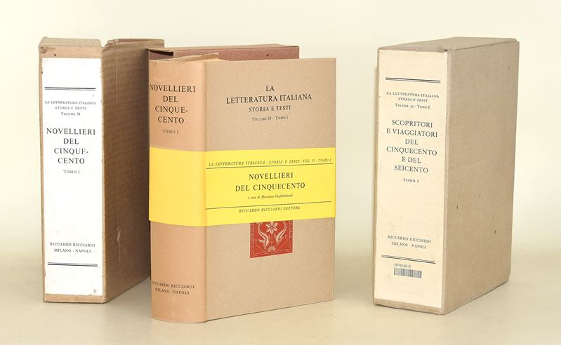 Ricciardi Editore, Cinquecento - Viaggiatori e Novellieri