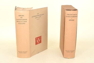 Ricciardi Editore, Francesco Guicciardini. Opere e Opere di Castiglione, Della Casa, Cellini