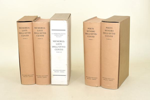 Ricciardi / Ottocento - Poeti - Memorialisti (5 volumi)