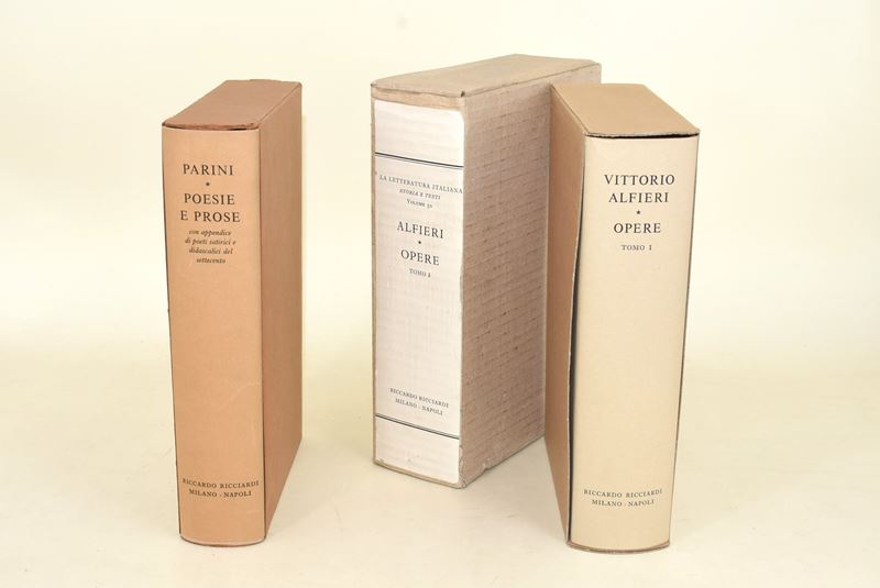 Ricciardi Editore, Giuseppe Parini. Poesie e Prose e Vittorio Alfieri. Opere (2 volumi)