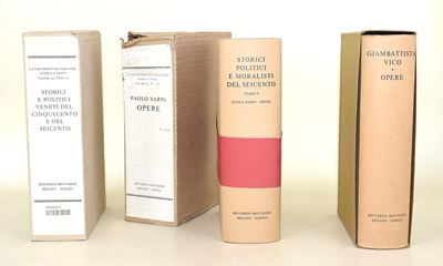 Ricciardi / Sarpi - Vico, Storici e politici veneti del Cinquecento e del Seicento - 3 volumi con...