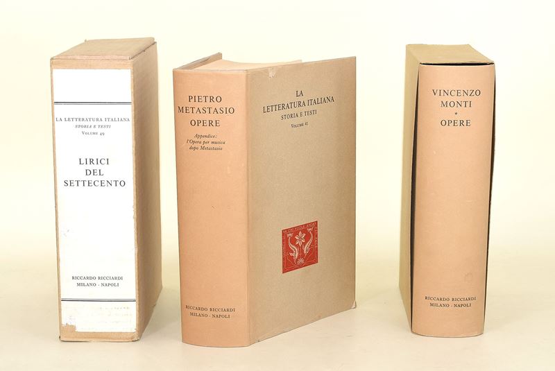 Ricciardi Editore, Lirici del Settecento, Monti e Metastasio - Edizione completa in tre volumi