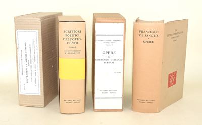 Ricciardi Editore, Francesco De Sanctis. Opere - Scrittori Politici dell'Ottocento - Mazzini e De...
