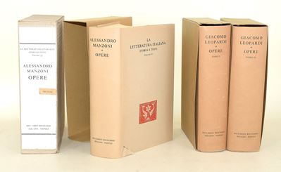 Ricciardi Editore, Giacomo Leopardi e Alessandro Manzoni - Opere complete in tre volumi
