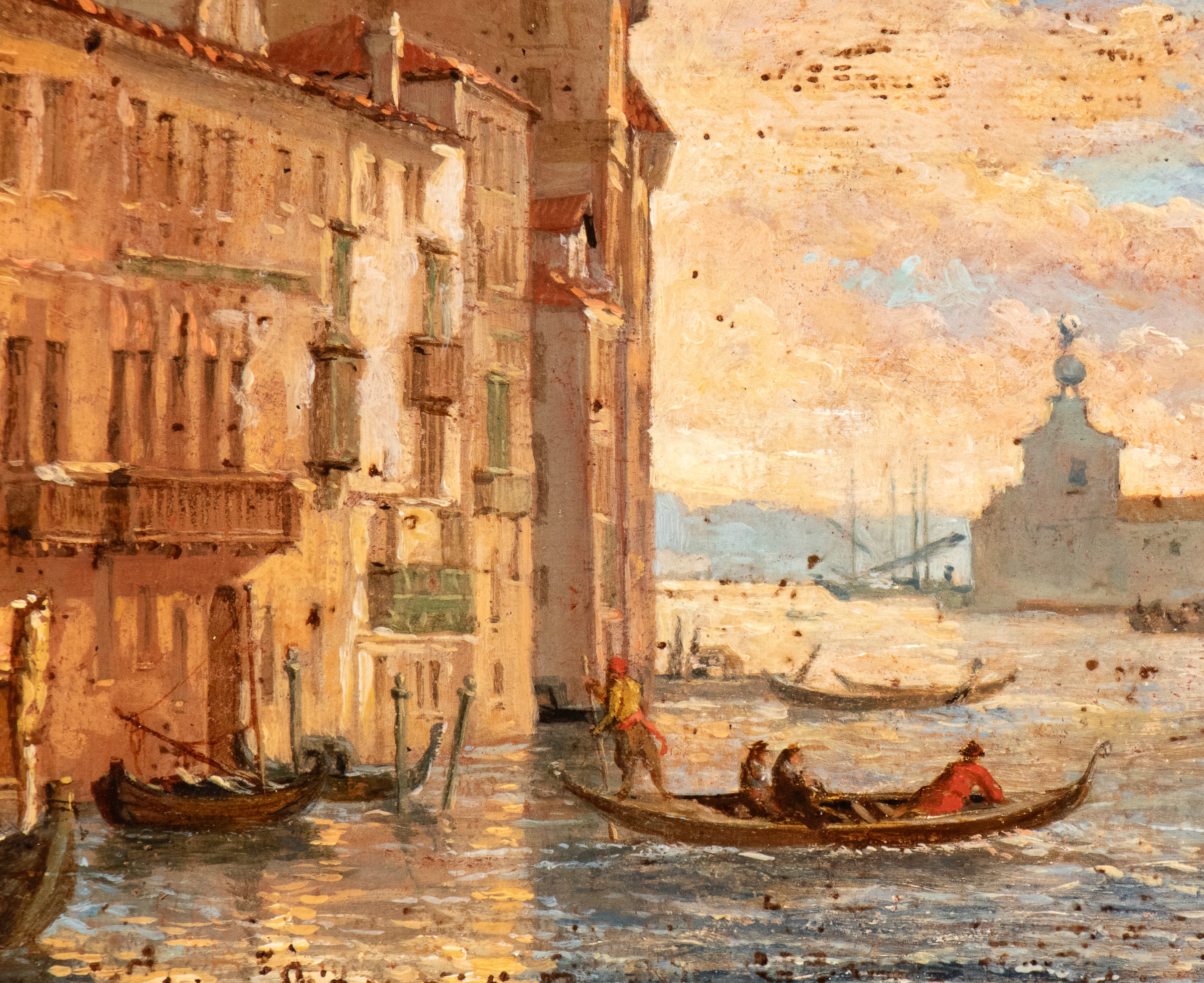 Artista Attivo a Venezia, Fine XIX - Inizio XX Secolo - Canal Grande con Punta della Dogana e San...