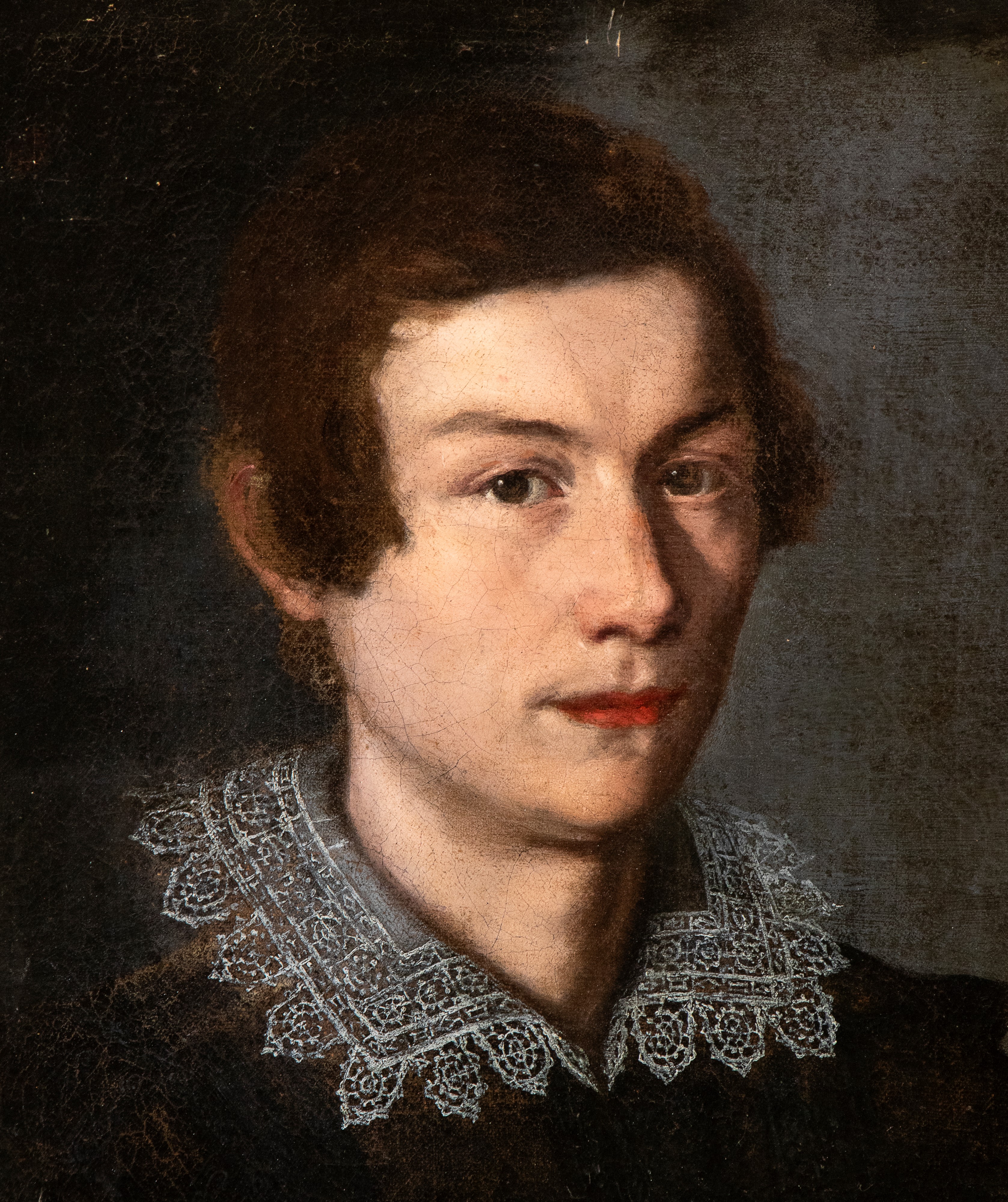 Ritratto di giovane con colletto di pizzo