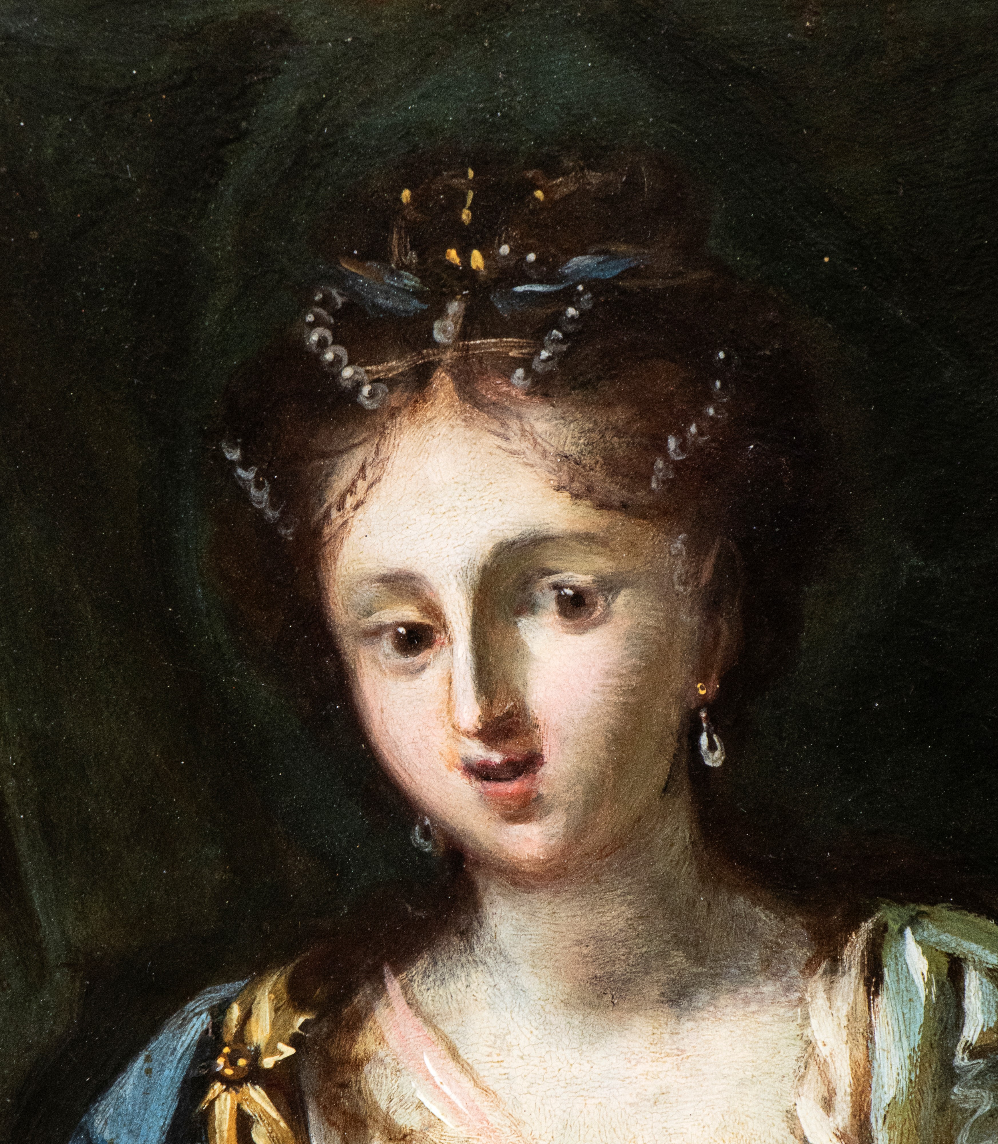 Artista Emiliano, XVIII Secolo - Autore Non Identificato, Allegoria della Temperanza, olio su ram...